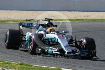 World © Octane Photographic Ltd. Formula 1 - Winter Test 2. Lewis Hamilton - Mercedes AMG Petronas F1 W08 EQ Energy+. Circuit de Barcelona-Catalunya. Friday 10th March 2017. Digital Ref:1787CB1D7068