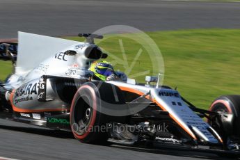 World © Octane Photographic Ltd. Formula 1 - Winter Test 2. Sergio Perez - Sahara Force India VJM10. Circuit de Barcelona-Catalunya. Friday 10th March 2017. Digital Ref:1787CB1D7109