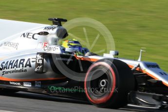 World © Octane Photographic Ltd. Formula 1 - Winter Test 2. Sergio Perez - Sahara Force India VJM10. Circuit de Barcelona-Catalunya. Friday 10th March 2017. Digital Ref:1787CB1D7216