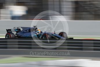 World © Octane Photographic Ltd. Formula 1 - Winter Test 2. Lewis Hamilton - Mercedes AMG Petronas F1 W08 EQ Energy+. Circuit de Barcelona-Catalunya. Friday 10th March 2017. Digital Ref:1787CB1D7309