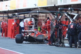 World © Octane Photographic Ltd. Formula 1 - Winter Test 2. Kimi Raikkonen - Scuderia Ferrari SF70H. Circuit de Barcelona-Catalunya. Friday 10th March 2017. Digital Ref: 1787LB1D6634