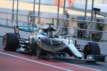 World © Octane Photographic Ltd. Formula 1 - Winter Test 2. Valtteri Bottas - Mercedes AMG Petronas F1 W08 EQ Energy+. Circuit de Barcelona-Catalunya. Friday 10th March 2017. Digital Ref: 1787LB1D6747