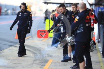 World © Octane Photographic Ltd. Formula 1 - Winter Test 2. Red Bull Racing RB13 pit crew. Circuit de Barcelona-Catalunya. Friday 10th March 2017. Digital Ref: 1787LB1D6783