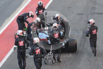 World © Octane Photographic Ltd. Formula 1 - Winter Test 2. Romain Grosjean - Haas F1 Team VF-17. Circuit de Barcelona-Catalunya. Friday 10th March 2017. Digital Ref: 1787LB1D7144