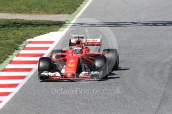 World © Octane Photographic Ltd. Formula 1 - Winter Test 2. Kimi Raikkonen - Scuderia Ferrari SF70H. Circuit de Barcelona-Catalunya. Friday 10th March 2017. Digital Ref: 1787LB1D7172