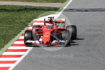 World © Octane Photographic Ltd. Formula 1 - Winter Test 2. Kimi Raikkonen - Scuderia Ferrari SF70H. Circuit de Barcelona-Catalunya. Friday 10th March 2017. Digital Ref: 1787LB1D7261