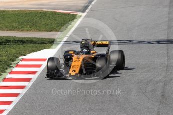 World © Octane Photographic Ltd. Formula 1 - Winter Test 2. Nico Hulkenberg - Renault Sport F1 Team R.S.17. Circuit de Barcelona-Catalunya. Friday 10th March 2017. Digital Ref: 1787LB1D7312