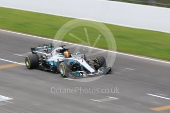 World © Octane Photographic Ltd. Formula 1 - Winter Test 1. Lewis Hamilton - Mercedes AMG Petronas F1 W08 EQ Energy+. Circuit de Barcelona-Catalunya. Tuesday 28th February2017. Digital Ref :1781CB1D3644