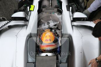 World © Octane Photographic Ltd. Formula 1 - Winter Test 1. Lewis Hamilton - Mercedes AMG Petronas F1 W08 EQ Energy+. Circuit de Barcelona-Catalunya. Tuesday 28th February2017. Digital Ref :1781CB1D3747