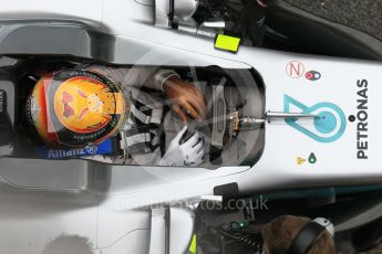 World © Octane Photographic Ltd. Formula 1 - Winter Test 1. Lewis Hamilton - Mercedes AMG Petronas F1 W08 EQ Energy+. Circuit de Barcelona-Catalunya. Tuesday 28th February2017. Digital Ref :1781CB1D3757