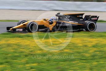 World © Octane Photographic Ltd. Formula 1 - Winter Test 1. Jolyon Palmer - Renault Sport F1 Team R.S.17. Circuit de Barcelona-Catalunya. Tuesday 28th February2017. Digital Ref :1781CB1D3805