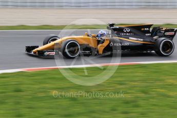 World © Octane Photographic Ltd. Formula 1 - Winter Test 1. Jolyon Palmer - Renault Sport F1 Team R.S.17. Circuit de Barcelona-Catalunya. Tuesday 28th February2017. Digital Ref :1781CB1D3812