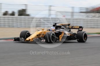 World © Octane Photographic Ltd. Formula 1 - Winter Test 1. Jolyon Palmer - Renault Sport F1 Team R.S.17. Circuit de Barcelona-Catalunya. Tuesday 28th February2017. Digital Ref :1781CB1D3865