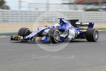World © Octane Photographic Ltd. Formula 1 - Winter Test 1. Antonio Giovinazzi - Sauber F1 Team C36. Circuit de Barcelona-Catalunya. Tuesday 28th February2017. Digital Ref :1781CB1D3904