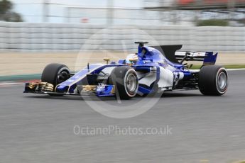 World © Octane Photographic Ltd. Formula 1 - Winter Test 1. Antonio Giovinazzi - Sauber F1 Team C36. Circuit de Barcelona-Catalunya. Tuesday 28th February2017. Digital Ref :1781CB1D3904