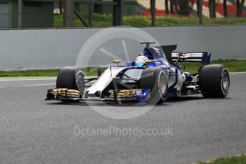 World © Octane Photographic Ltd. Formula 1 - Winter Test 1. Antonio Giovinazzi - Sauber F1 Team C36. Circuit de Barcelona-Catalunya. Tuesday 28th February2017. Digital Ref :1781CB1D3933