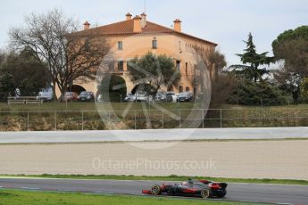 World © Octane Photographic Ltd. Formula 1 - Winter Test 1. Kevin Magnussen - Haas F1 Team VF-17. Circuit de Barcelona-Catalunya. Tuesday 28th February2017. Digital Ref :1781CB1D3949