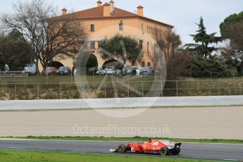 World © Octane Photographic Ltd. Formula 1 - Winter Test 1. Kimi Raikkonen - Scuderia Ferrari SF70H. Circuit de Barcelona-Catalunya. Tuesday 28th February2017. Digital Ref :1781CB1D3953