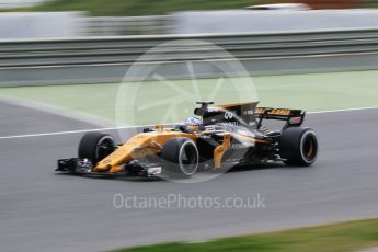 World © Octane Photographic Ltd. Formula 1 - Winter Test 1. Jolyon Palmer - Renault Sport F1 Team R.S.17. Circuit de Barcelona-Catalunya. Tuesday 28th February2017. Digital Ref :1781CB1D3955