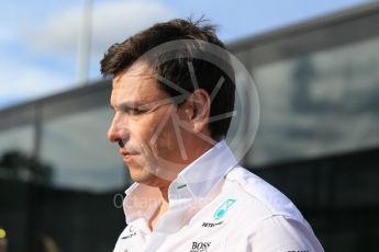 World © Octane Photographic Ltd. Formula 1 - Winter Test 1. Toto Wolff - Mercedes AMG Petronas. Circuit de Barcelona-Catalunya. Tuesday 28th February2017. Digital Ref :1781CB1D4021