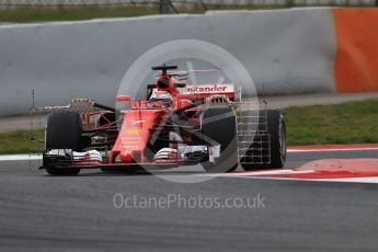 World © Octane Photographic Ltd. Formula 1 - Winter Test 1. Kimi Raikkonen - Scuderia Ferrari SF70H. Circuit de Barcelona-Catalunya. Tuesday 28th February2017. Digital Ref :1781CB1D6974