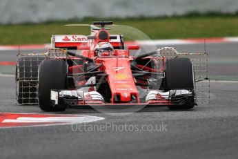 World © Octane Photographic Ltd. Formula 1 - Winter Test 1. Kimi Raikkonen - Scuderia Ferrari SF70H. Circuit de Barcelona-Catalunya. Tuesday 28th February2017. Digital Ref :1781CB1D6980