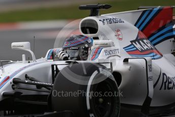 World © Octane Photographic Ltd. Formula 1 - Winter Test 1. Lance Stroll - Williams Martini Racing FW40. Circuit de Barcelona-Catalunya. Tuesday 28th February2017. Digital Ref :1781CB1D7019