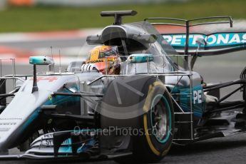 World © Octane Photographic Ltd. Formula 1 - Winter Test 1. Lewis Hamilton - Mercedes AMG Petronas F1 W08 EQ Energy+. Circuit de Barcelona-Catalunya. Tuesday 28th February2017. Digital Ref :1781CB1D7224