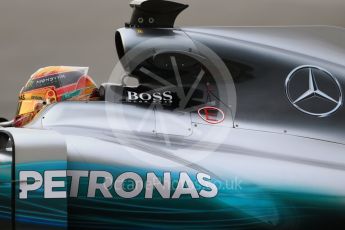 World © Octane Photographic Ltd. Formula 1 - Winter Test 1. Lewis Hamilton - Mercedes AMG Petronas F1 W08 EQ Energy+. Circuit de Barcelona-Catalunya. Tuesday 28th February2017. Digital Ref :1781CB1D7234