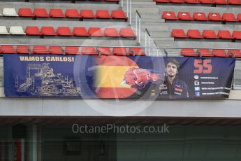 World © Octane Photographic Ltd. Formula 1 - Winter Test 1. Carlos Sainz fan club - Scuderia Toro Rosso. Circuit de Barcelona-Catalunya. Tuesday 28th February2017. Digital Ref :1781CB1D7499