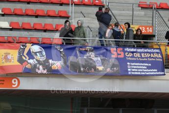 World © Octane Photographic Ltd. Formula 1 - Winter Test 1. Carlos Sainz fan club - Scuderia Toro Rosso. Circuit de Barcelona-Catalunya. Tuesday 28th February2017. Digital Ref :1781CB1D7501