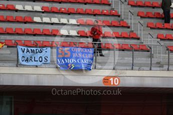 World © Octane Photographic Ltd. Formula 1 - Winter Test 1. Carlos Sainz fan club - Scuderia Toro Rosso. Circuit de Barcelona-Catalunya. Tuesday 28th February2017. Digital Ref :1781CB1D7509