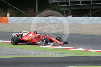 World © Octane Photographic Ltd. Formula 1 - Winter Test 1. Kimi Raikkonen - Scuderia Ferrari SF70H. Circuit de Barcelona-Catalunya. Tuesday 28th February2017. Digital Ref : 1781CB1D7535