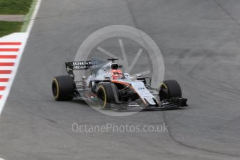 World © Octane Photographic Ltd. Formula 1 - Winter Test 1. Esteban Ocon - Sahara Force India VJM10. Circuit de Barcelona-Catalunya. Tuesday 28th February2017. Digital Ref : 1781CB1D7563