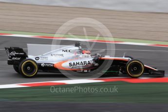 World © Octane Photographic Ltd. Formula 1 - Winter Test 1. Esteban Ocon - Sahara Force India VJM10. Circuit de Barcelona-Catalunya. Tuesday 28th February2017. Digital Ref : 1781CB1D7575