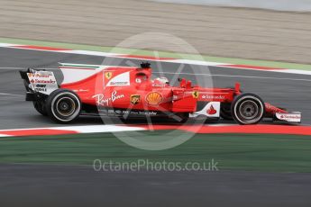 World © Octane Photographic Ltd. Formula 1 - Winter Test 1. Kimi Raikkonen - Scuderia Ferrari SF70H. Circuit de Barcelona-Catalunya. Tuesday 28th February2017. Digital Ref : 1781CB1D7604