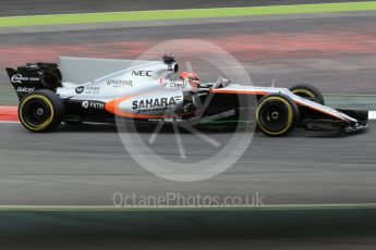 World © Octane Photographic Ltd. Formula 1 - Winter Test 1. Esteban Ocon - Sahara Force India VJM10. Circuit de Barcelona-Catalunya. Tuesday 28th February2017. Digital Ref : 1781CB1D7645