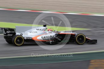 World © Octane Photographic Ltd. Formula 1 - Winter Test 1. Esteban Ocon - Sahara Force India VJM10. Circuit de Barcelona-Catalunya. Tuesday 28th February2017. Digital Ref : 1781CB1D7647