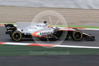 World © Octane Photographic Ltd. Formula 1 - Winter Test 1. Esteban Ocon - Sahara Force India VJM10. Circuit de Barcelona-Catalunya. Tuesday 28th February2017. Digital Ref : 1781CB1D7653