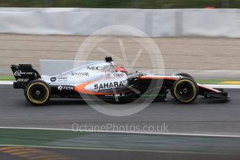 World © Octane Photographic Ltd. Formula 1 - Winter Test 1. Esteban Ocon - Sahara Force India VJM10. Circuit de Barcelona-Catalunya. Tuesday 28th February2017. Digital Ref : 1781CB1D7656