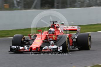 World © Octane Photographic Ltd. Formula 1 - Winter Test 1. Kimi Raikkonen - Scuderia Ferrari SF70H. Circuit de Barcelona-Catalunya. Tuesday 28th February2017. Digital Ref :1781CB1D7742