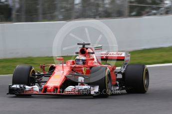 World © Octane Photographic Ltd. Formula 1 - Winter Test 1. Kimi Raikkonen - Scuderia Ferrari SF70H. Circuit de Barcelona-Catalunya. Tuesday 28th February2017. Digital Ref :1781CB1D7777