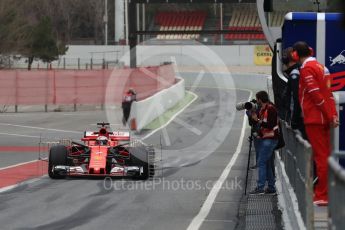 World © Octane Photographic Ltd. Formula 1 - Winter Test 1. Kimi Raikkonen - Scuderia Ferrari SF70H. Circuit de Barcelona-Catalunya. Tuesday 28th February2017. Digital Ref :1781LB1D8758