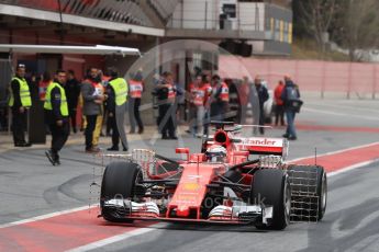 World © Octane Photographic Ltd. Formula 1 - Winter Test 1. Kimi Raikkonen - Scuderia Ferrari SF70H. Circuit de Barcelona-Catalunya. Tuesday 28th February2017. Digital Ref :1781LB1D8773