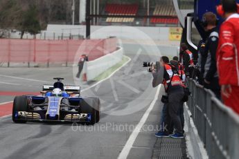 World © Octane Photographic Ltd. Formula 1 - Winter Test 1. Antonio Giovinazzi - Sauber F1 Team C36. Circuit de Barcelona-Catalunya. Tuesday 28th February2017. Digital Ref :1781LB1D8808