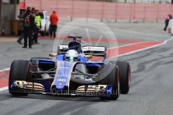 World © Octane Photographic Ltd. Formula 1 - Winter Test 1. Antonio Giovinazzi - Sauber F1 Team C36. Circuit de Barcelona-Catalunya. Tuesday 28th February2017. Digital Ref :1781LB1D8818