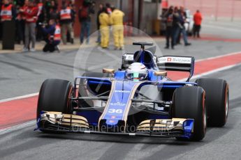 World © Octane Photographic Ltd. Formula 1 - Winter Test 1. Antonio Giovinazzi - Sauber F1 Team C36. Circuit de Barcelona-Catalunya. Tuesday 28th February2017. Digital Ref :1781LB1D8825