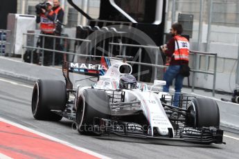 World © Octane Photographic Ltd. Formula 1 - Winter Test 1. Lance Stroll - Williams Martini Racing FW40. Circuit de Barcelona-Catalunya. Tuesday 28th February2017. Digital Ref :1781LB1D8881