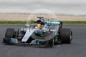 World © Octane Photographic Ltd. Formula 1 - Winter Test 1. Lewis Hamilton - Mercedes AMG Petronas F1 W08 EQ Energy+. Circuit de Barcelona-Catalunya. Tuesday 28th February 2017. Digital Ref : 1781LB1D9001