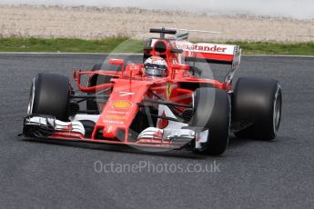 World © Octane Photographic Ltd. Formula 1 - Winter Test 1. Kimi Raikkonen - Scuderia Ferrari SF70H. Circuit de Barcelona-Catalunya. Tuesday 28th February 2017. Digital Ref :